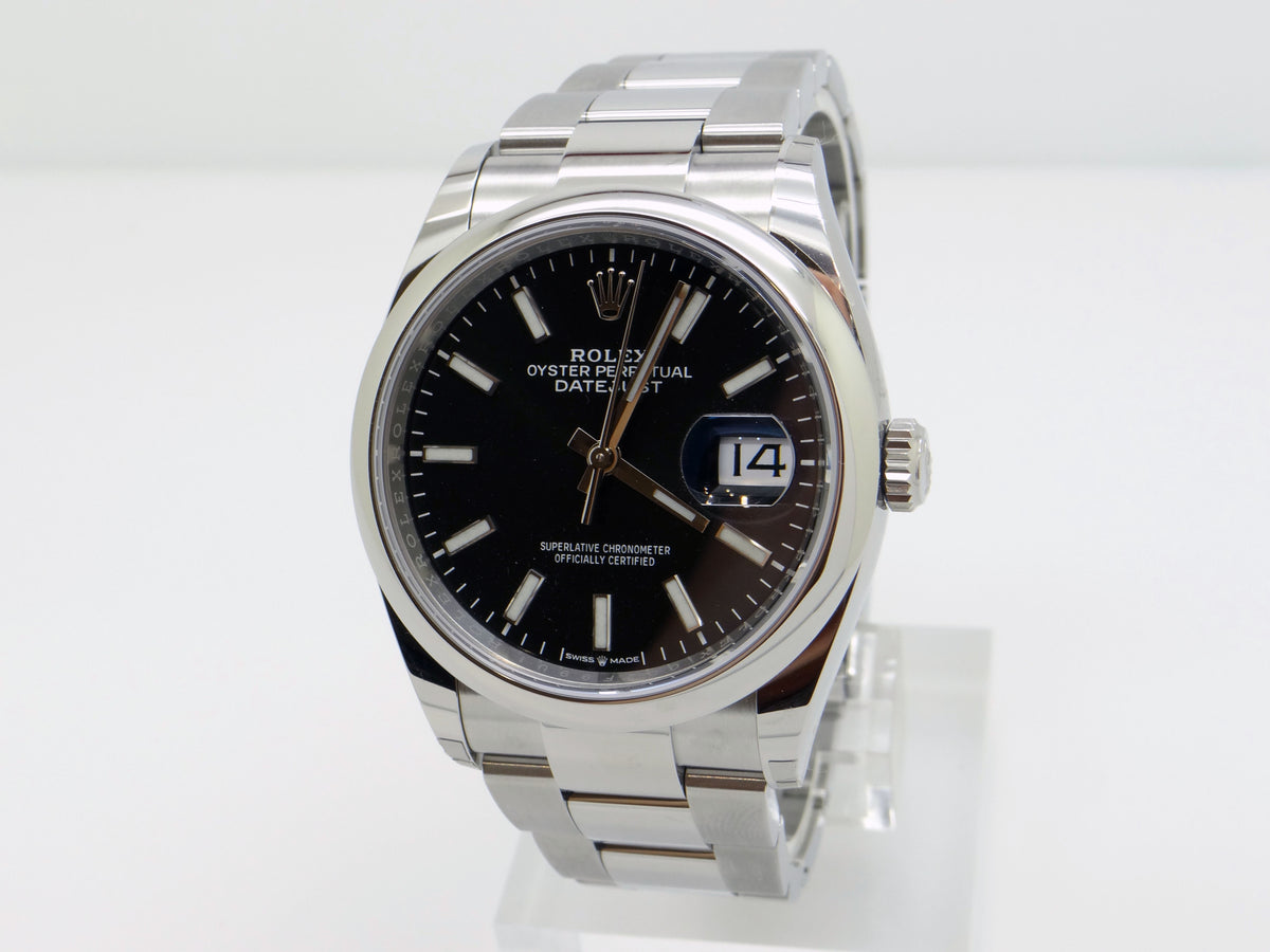 Rolex 126200 Steel DateJust Black Dial 36mm Oyster Watch