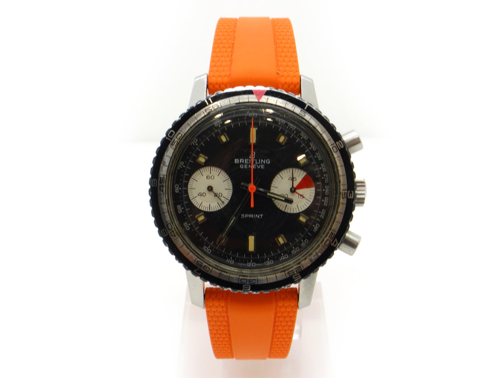 Vintage Stainless Steel Breitling Sprint Chronograph Manual Wind
