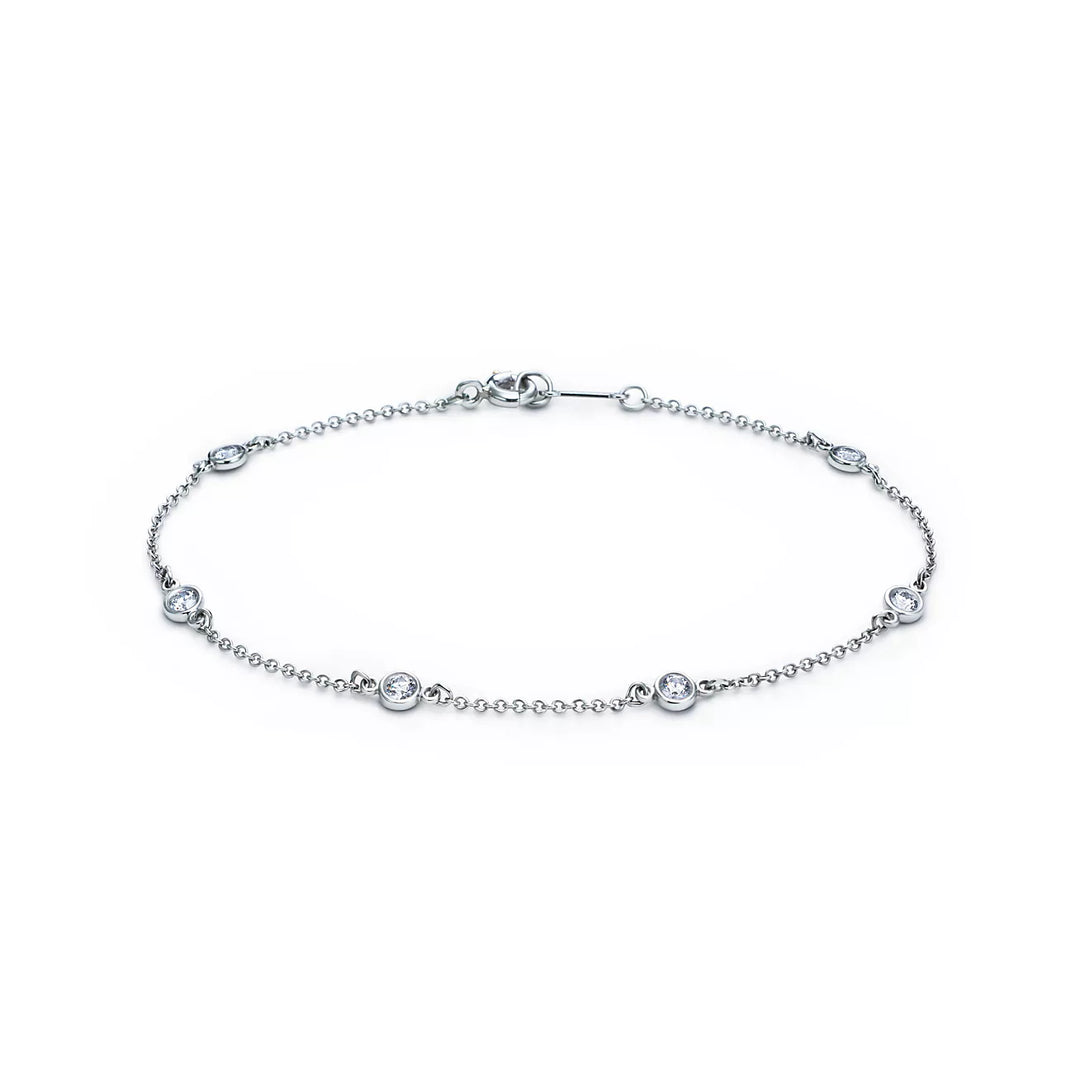 Tiffany & Co Elsa Peretti Platinum Diamond By Yard Bracelet