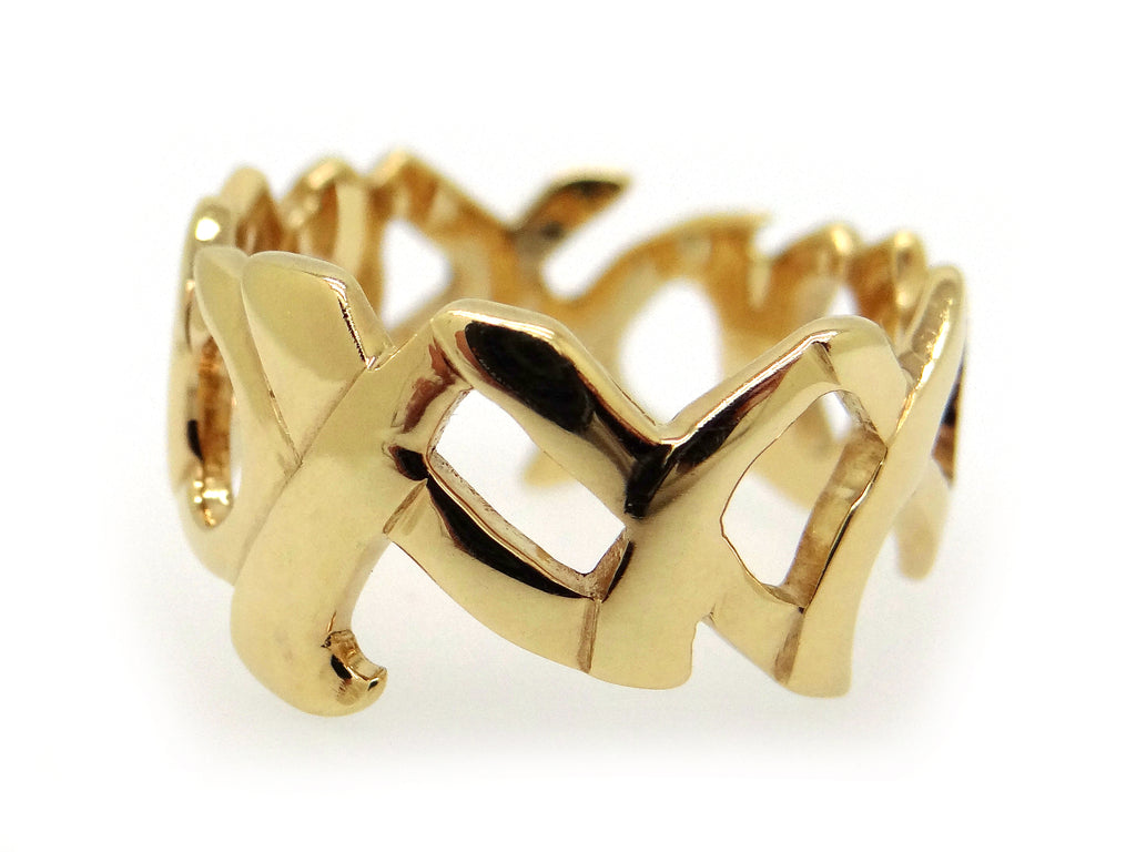Tiffany Co Paloma Picasso 18k Gold Graffiti X O Ring – Cileone