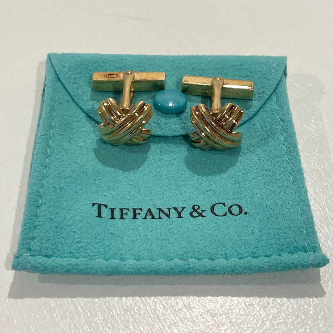 Tiffany & Co Signature Collection 18k Yellow Gold Cufflinks