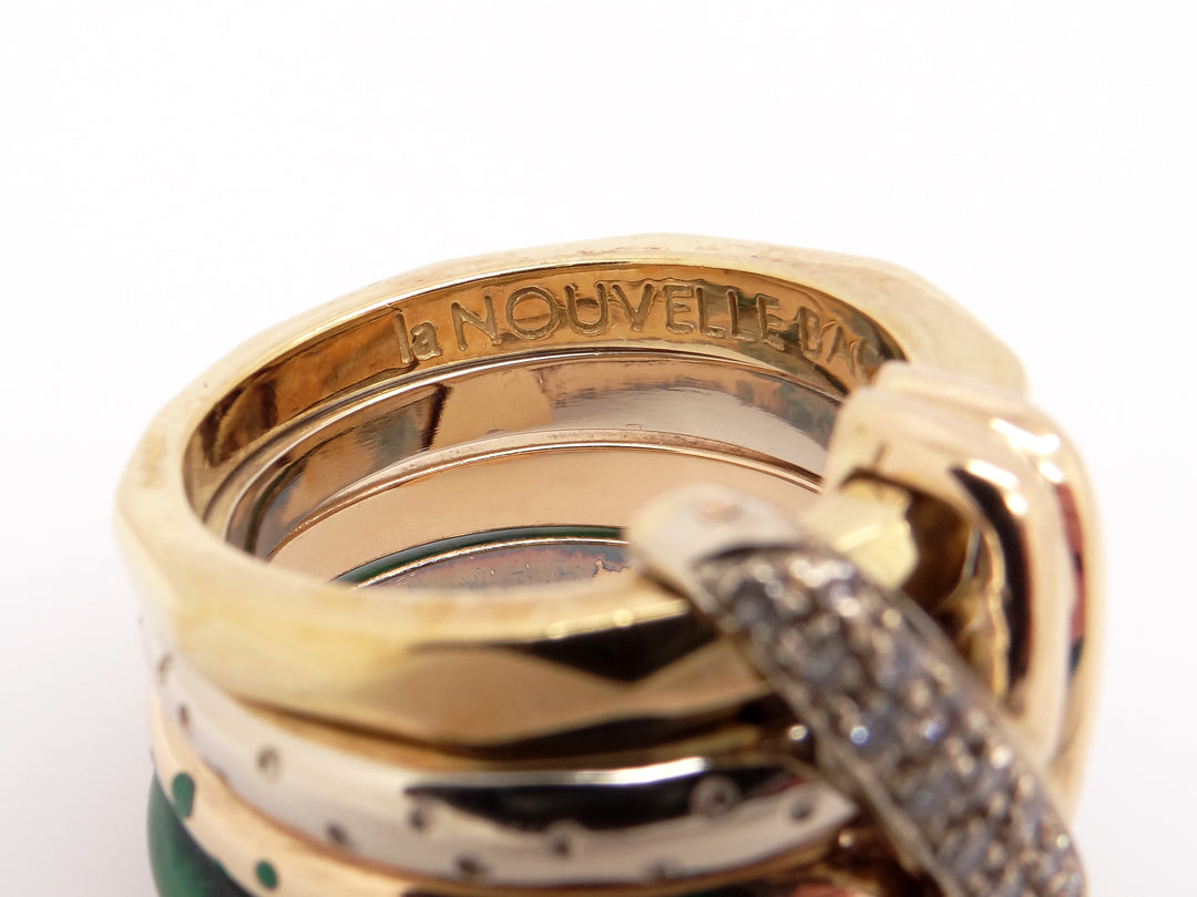 ◇La Nouvelle Bague♥750(K18)エナメルダイヤモンドリング