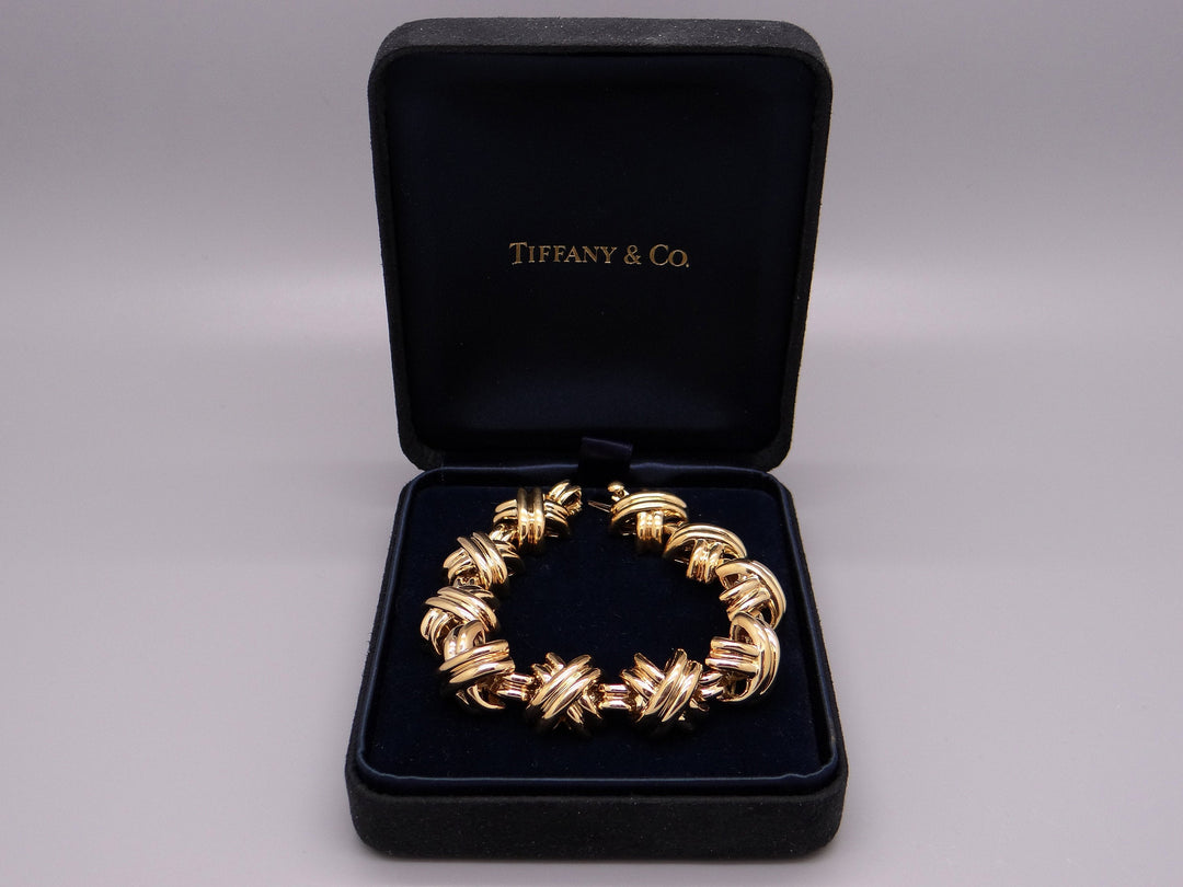 Tiffany & Co Signature X 18k Gold Bracelet – Cileone Jewelers