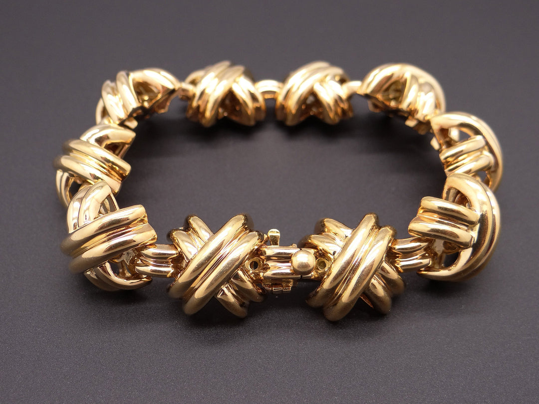Tiffany & Co Signature X 18k Gold Bracelet – Cileone Jewelers