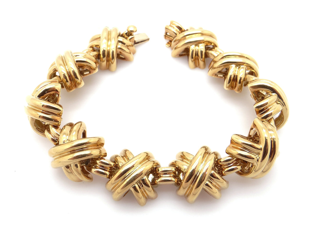 Tiffany & Co Signature X 18k Gold Bracelet – Cileone Jewelers